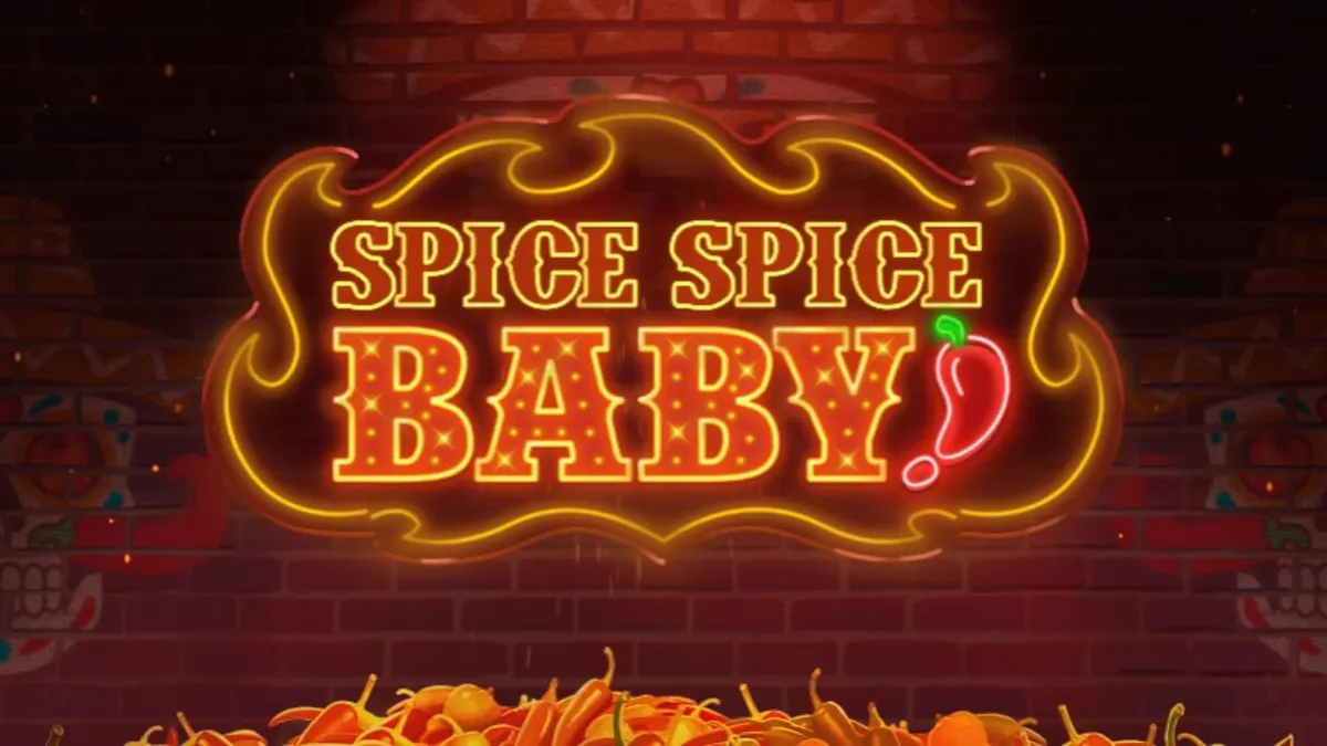 Tampilan visual permainan slot Spice Spice Baby! dengan tema cabai Meksiko yang cerah.